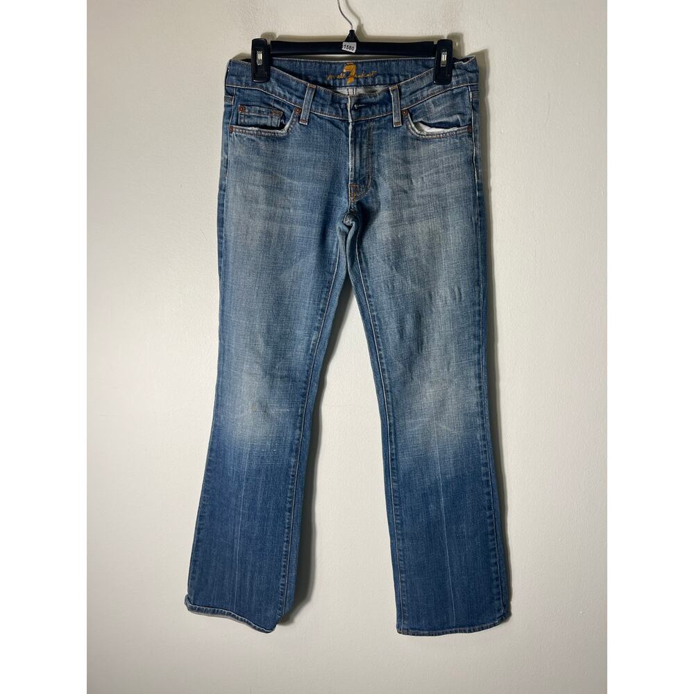 7 For All Mankind Blue Boot Cut Jeans